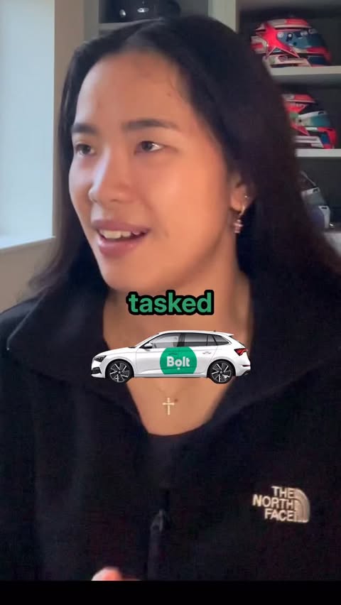 Instagram post by @chloechongracing for Bolt. Caption reads: 💚@bolt asked me to test out their new Car [...].