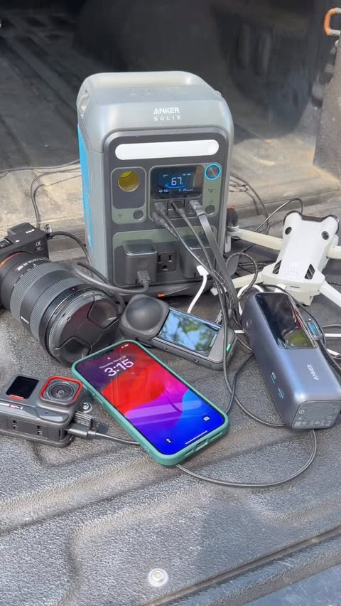 Instagram post by @anker_adventures for Anker SOLIX. Caption reads: Gearing up for the next adventure. The Anker SOLIX....