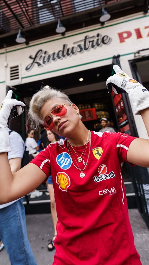 Instagram post by @vickatrillion for Apple TV. Caption reads: [...] all the vibes! #applepartner #f1 @appletv....