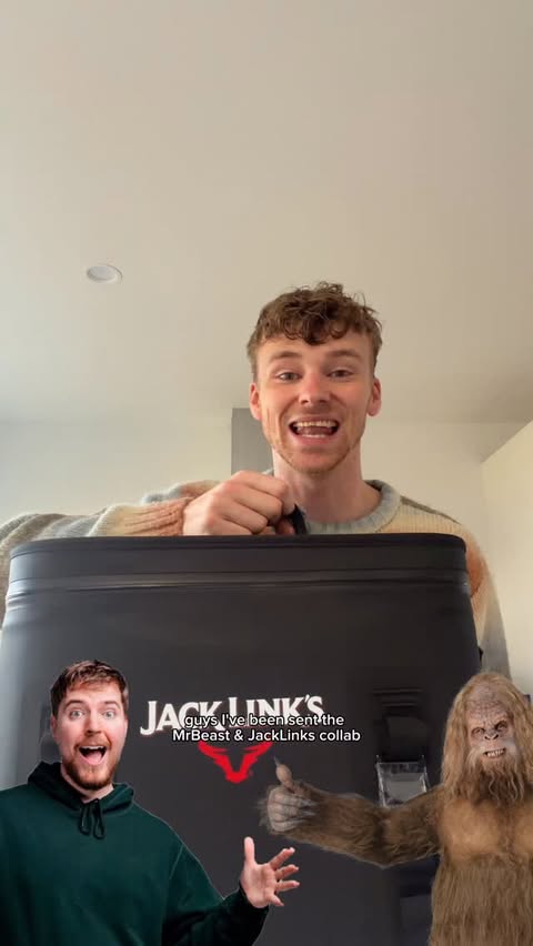 Instagram post by @jamie_ohagan for Jack Link's. Caption reads: THANK YOU @mrbeast & @jacklinksanz!!! 😍🥩 can you....