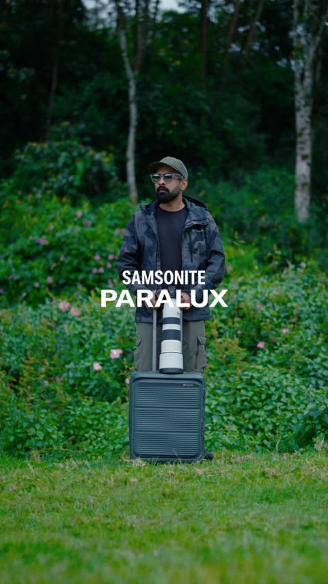 Instagram post by @sebinster for Samsonite. Caption reads: [...] around the way I travel with the Samsonite....
