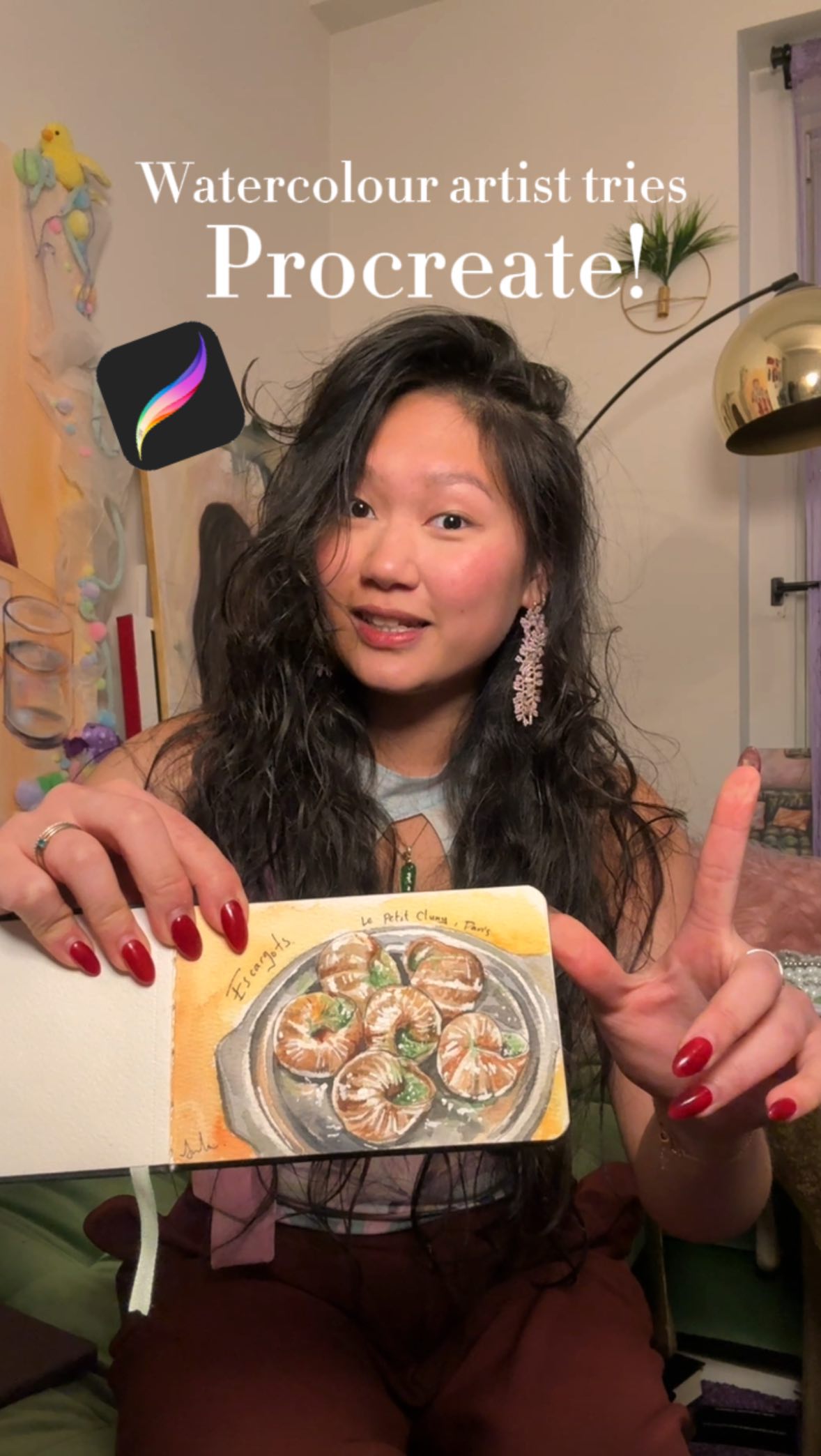 Instagram post by @xoxoannakwan for Skillshare. Caption reads: [...] trying something new! I Loved using....
