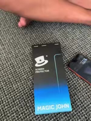 TikTok post by @neerusubba4 for MAGIC JOHN. Caption reads: Protect your iPhone 📱 with @MAGICJOHN.OFFICIAL....