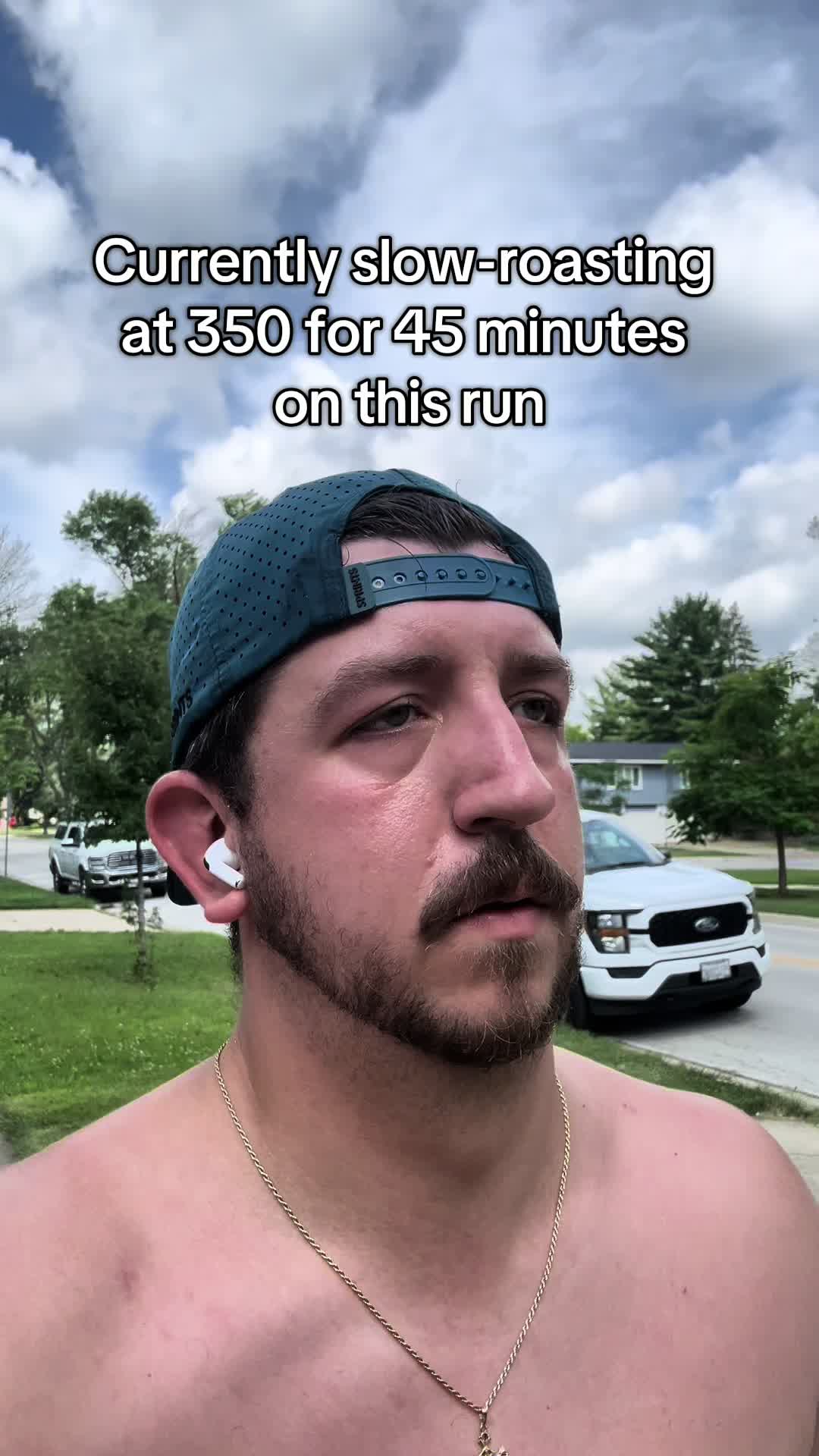 TikTok post by @outrunaverage for GetSprints. Caption reads: From a few days back when summer humidity was....