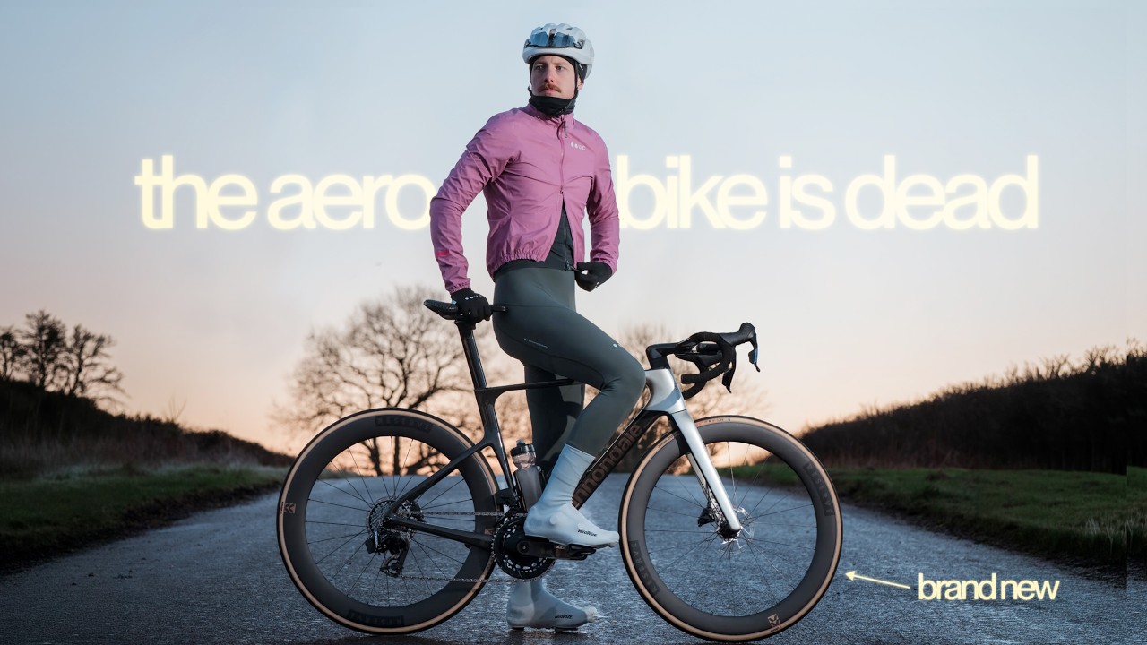 YouTube post by @grantritchie for Styrkr. Caption reads: Flip, the Aero Bike is Dead (New Cannondale....