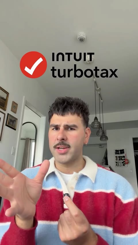 Instagram post by @dylan.horner for Intuit TurboTax. Caption reads: Easy, stress-free tax filing for spring? Ya kinda....