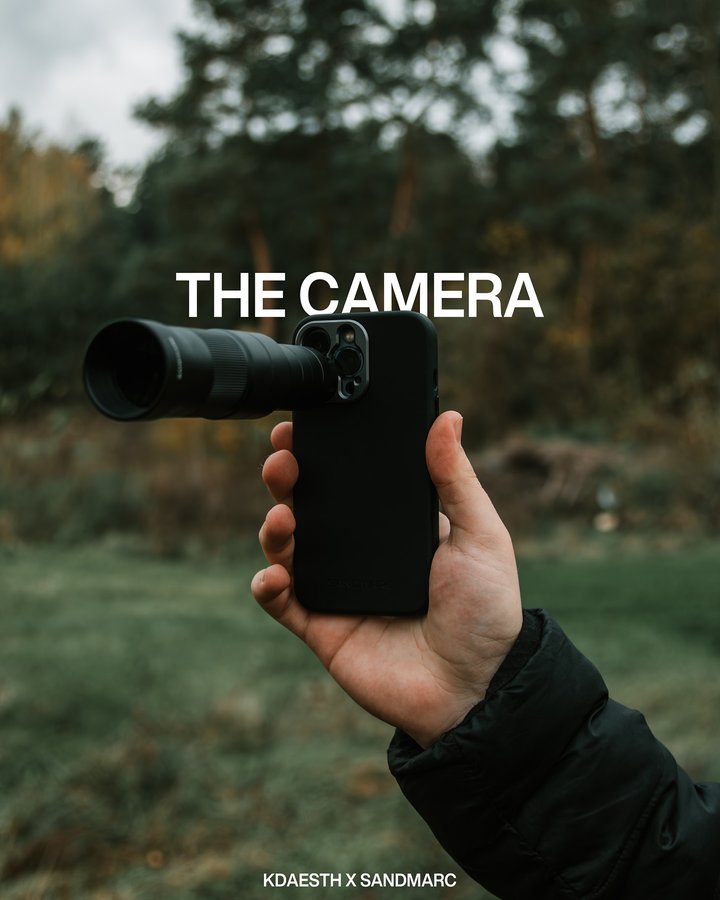 Instagram post by @kdaesth for SANDMARC. Caption reads: I’ve been shooting with the SANDMARC Telephoto 10x....