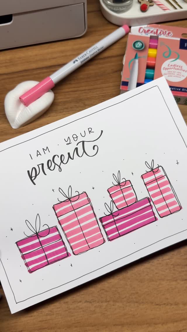 Instagram post by @maralou_vollverlettert for Faber-Castell. Caption reads: ✨ Werbung #handletteringlove #letteringpractice....