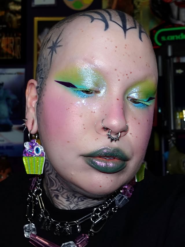 Instagram post by @s.andromedae for VITALY. Caption reads: [...] @smileymoonstudio earrings @vitaly chains....