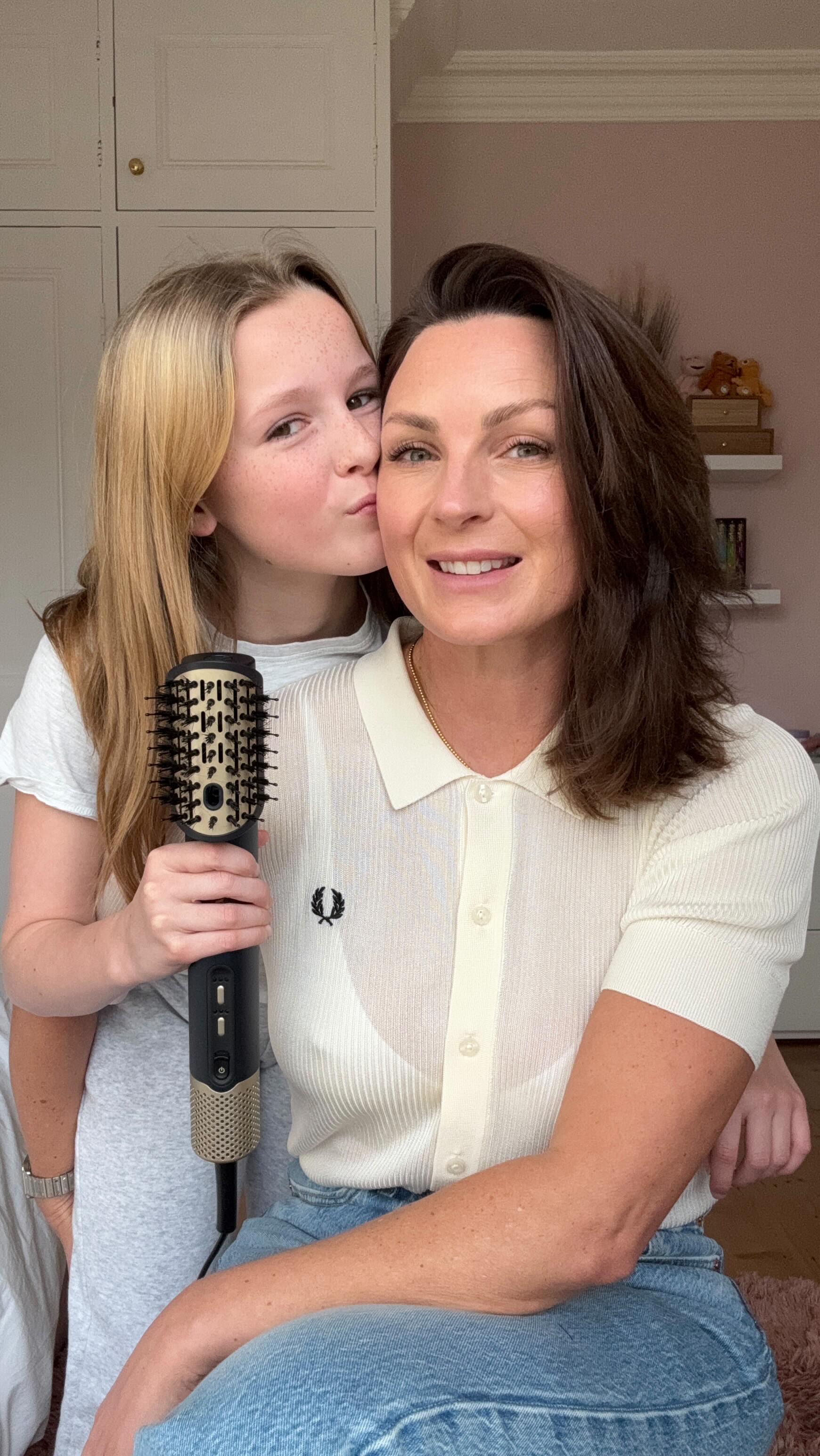 Instagram post by @nicolachapman for BaByliss. Caption reads: #AD What a perfect gift for Mother’s day! Edie and....