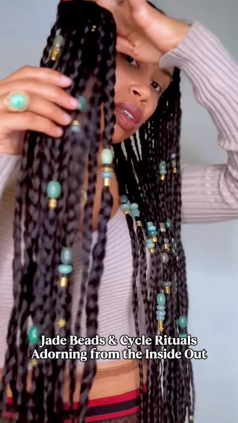 Instagram post by @amourhairvideos for Anima Mundi Herbals. Caption reads: comment “Jade” and I’ll send you the links to the....
