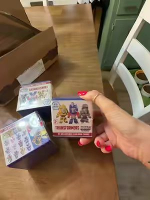 TikTok post by @christyb770 for World Tech Toys. Caption reads: @World Tech Toys 2.0 transformer collectible mini....