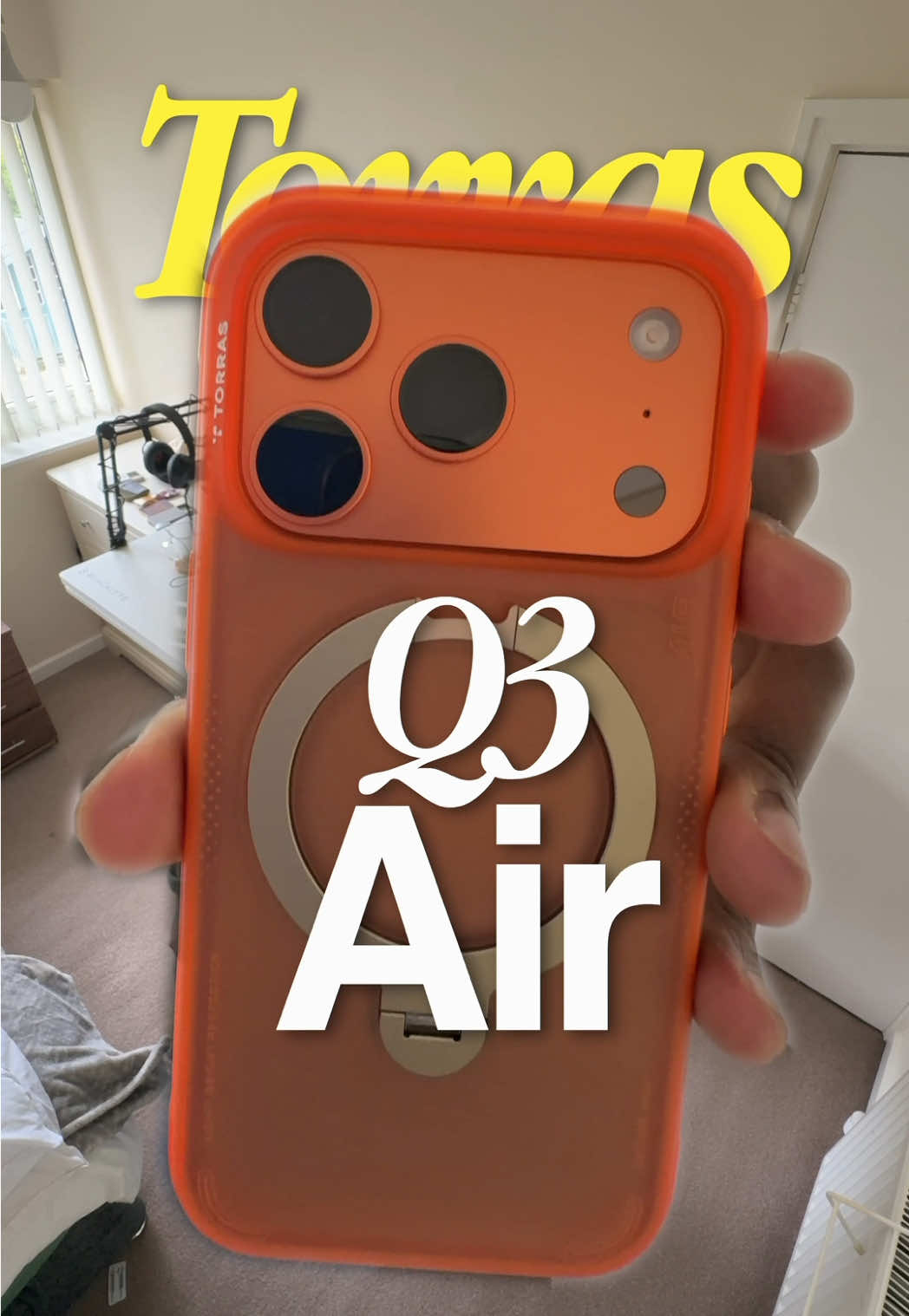 TikTok post by @samuel.hlab for TORRAS. Caption reads: Airbags on a phone case? #TORRAS #OStandAIR....