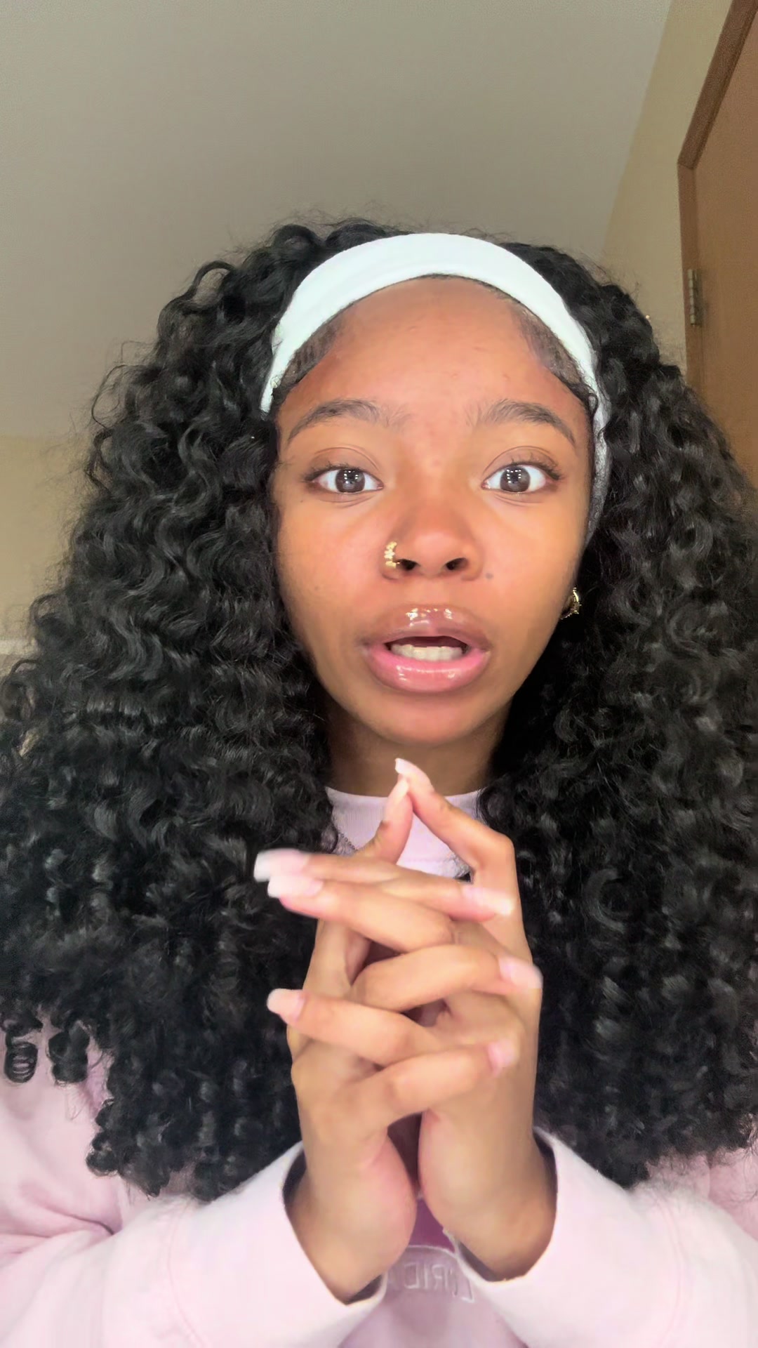 TikTok post by @kennedytalks for iseehair. Caption reads: definitely was supposed to be posted on black....