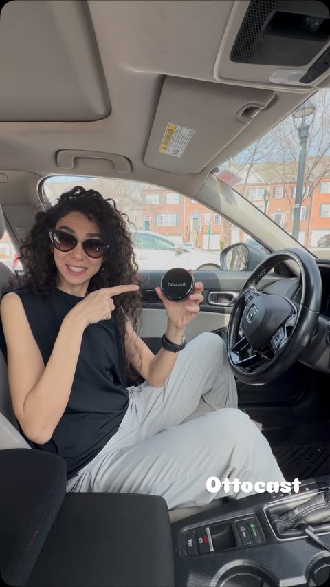 Instagram post by @esra_in_america for OTTOCAST. Caption reads: [...] older car feel like new again? 👀 With....