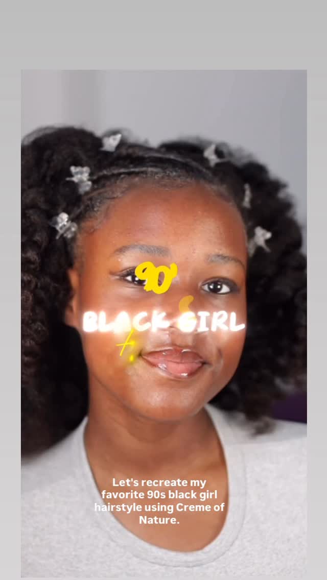 Instagram post by @tahirah_monifa for Creme of Nature. Caption reads: [...] our crowns 👑 

With the help of....