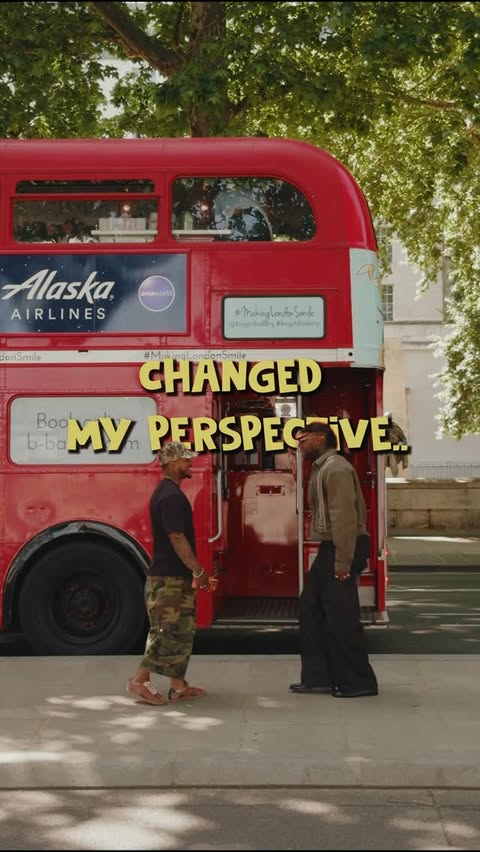 Instagram post by @ron_doug for Alaska Airlines. Caption reads: The first time I went to London everything was....