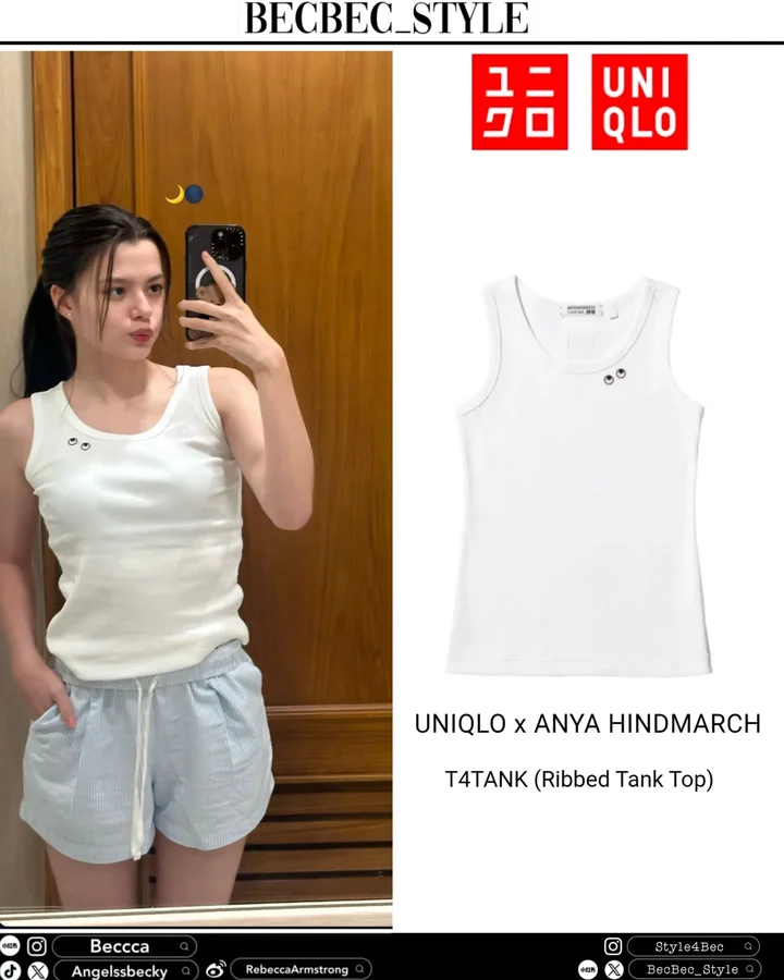 Instagram post by @style4bec for UNIQLO. Caption reads: 20251110 Ⓒ @beccca story
.
Top: @uniqlothailand....