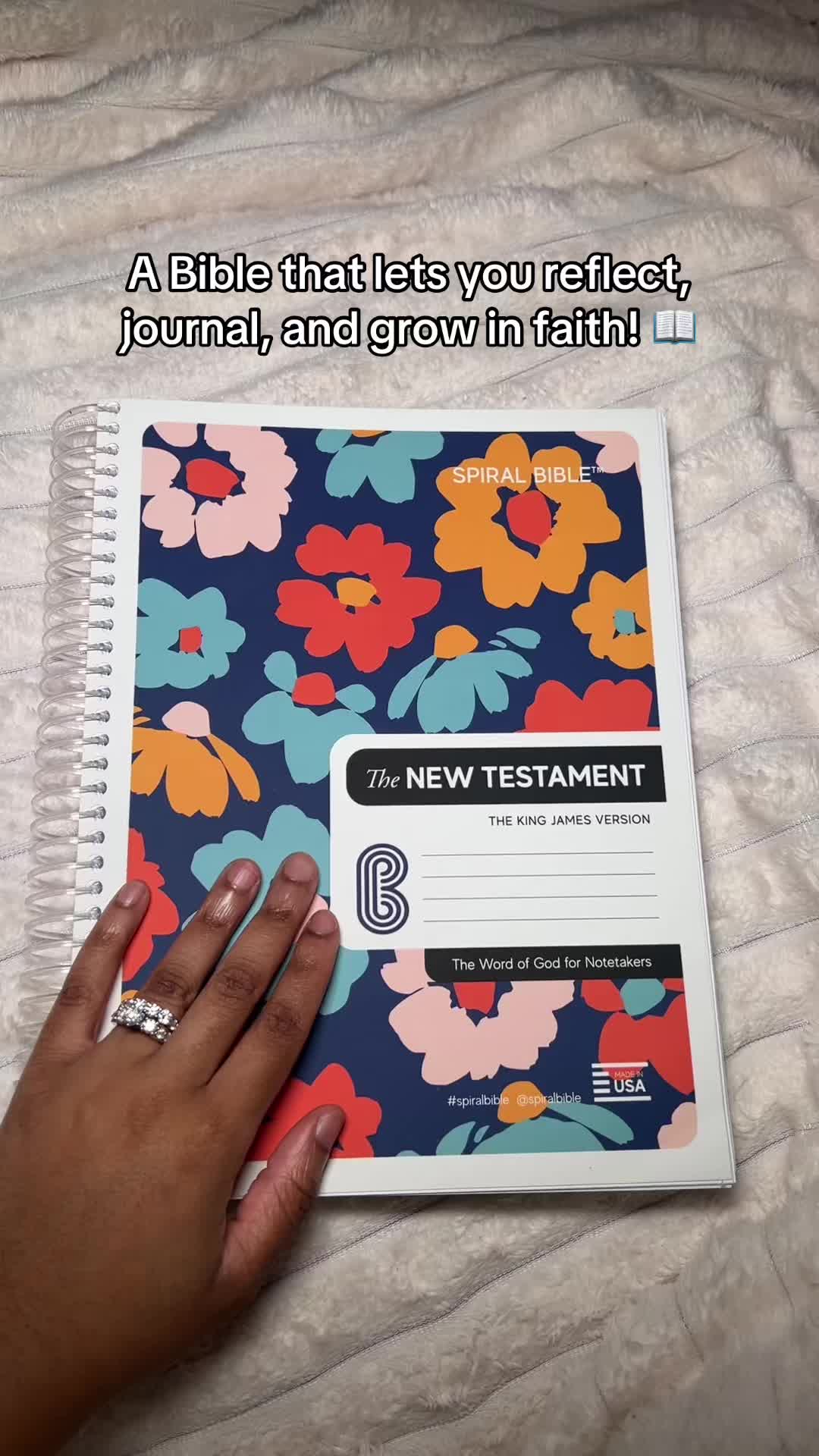 TikTok post by @brianahargrave for Spiral Bible. Caption reads: [...] or just listening to His Word @SpiralBible....