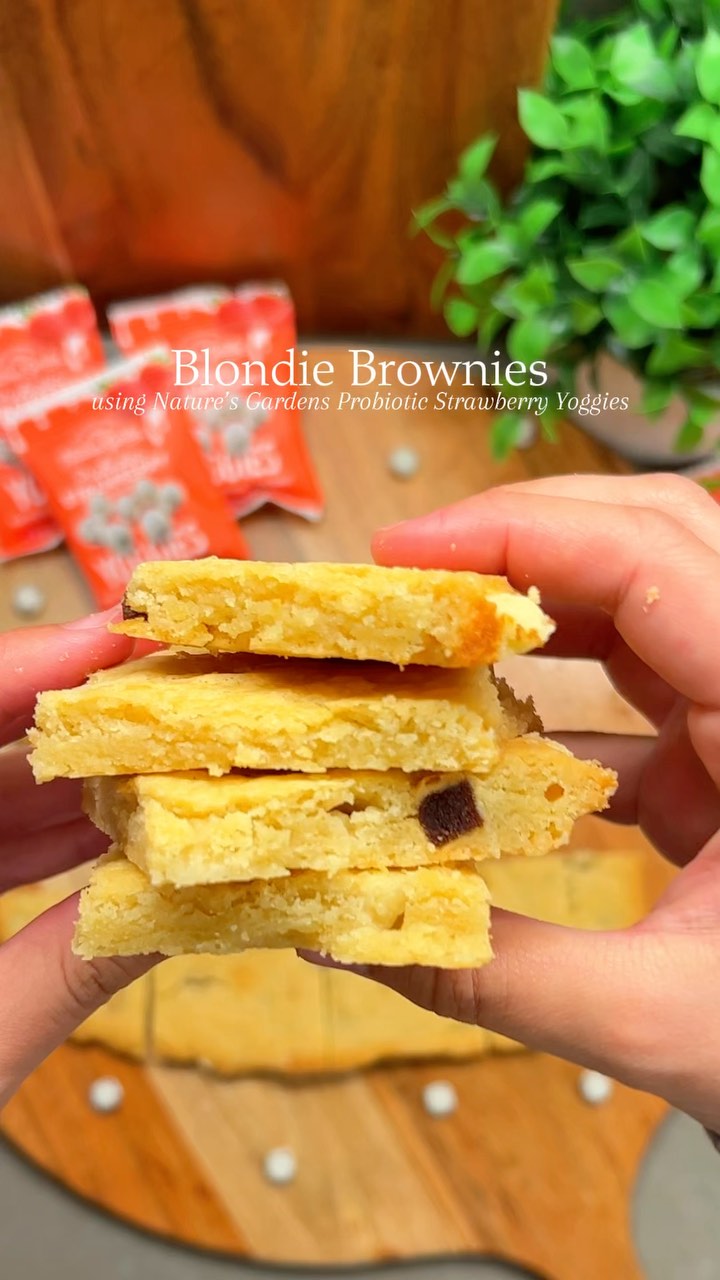 Instagram post by @nourishedbynour_ for Natures Garden. Caption reads: [...] the surprise inside 👀🍓🍫

I added....