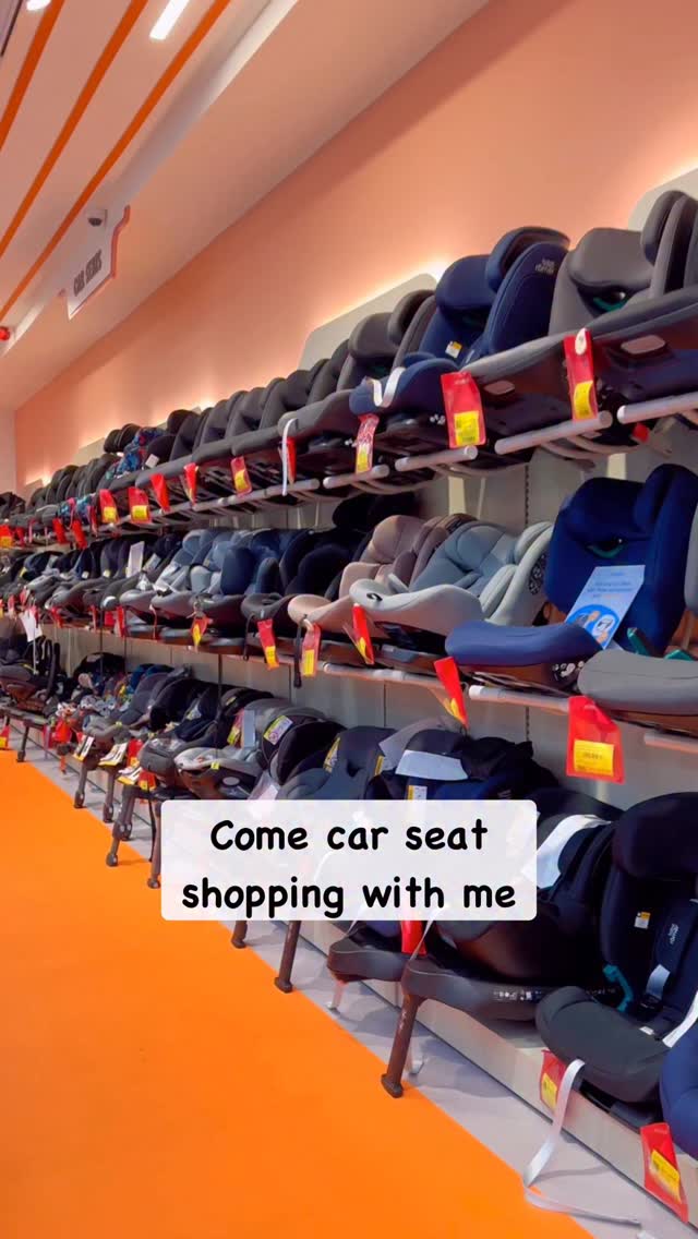 Instagram post by an influencer for ebebek UK. Caption reads: AD 🚗✨ Come Car Seat Shopping with Me at ebebek!....