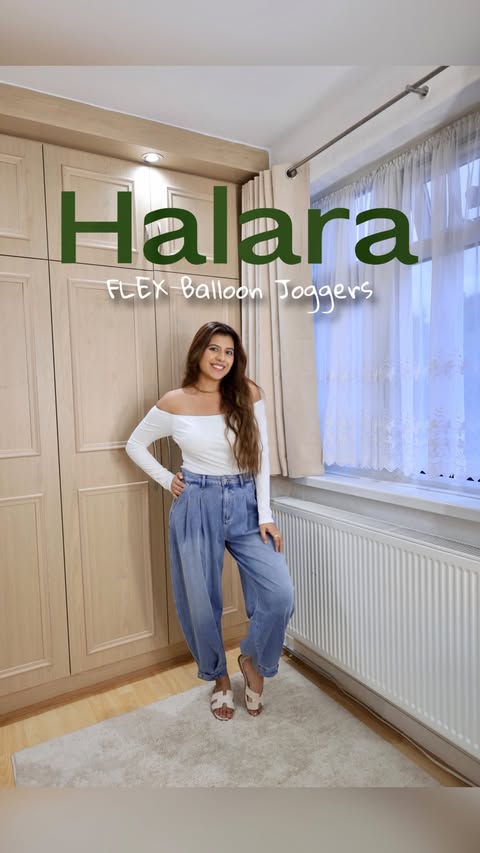 Instagram post by @mahisarna for Halara. Caption reads: 👖 In partnership with @halara_official for their....