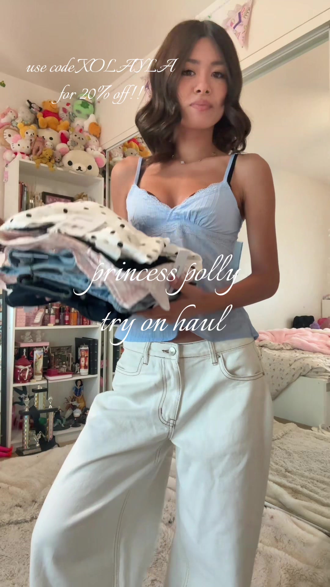 TikTok post by @laylaaamiki for Princess Polly. Caption reads: favorite pieces from @Princess Polly! use code....