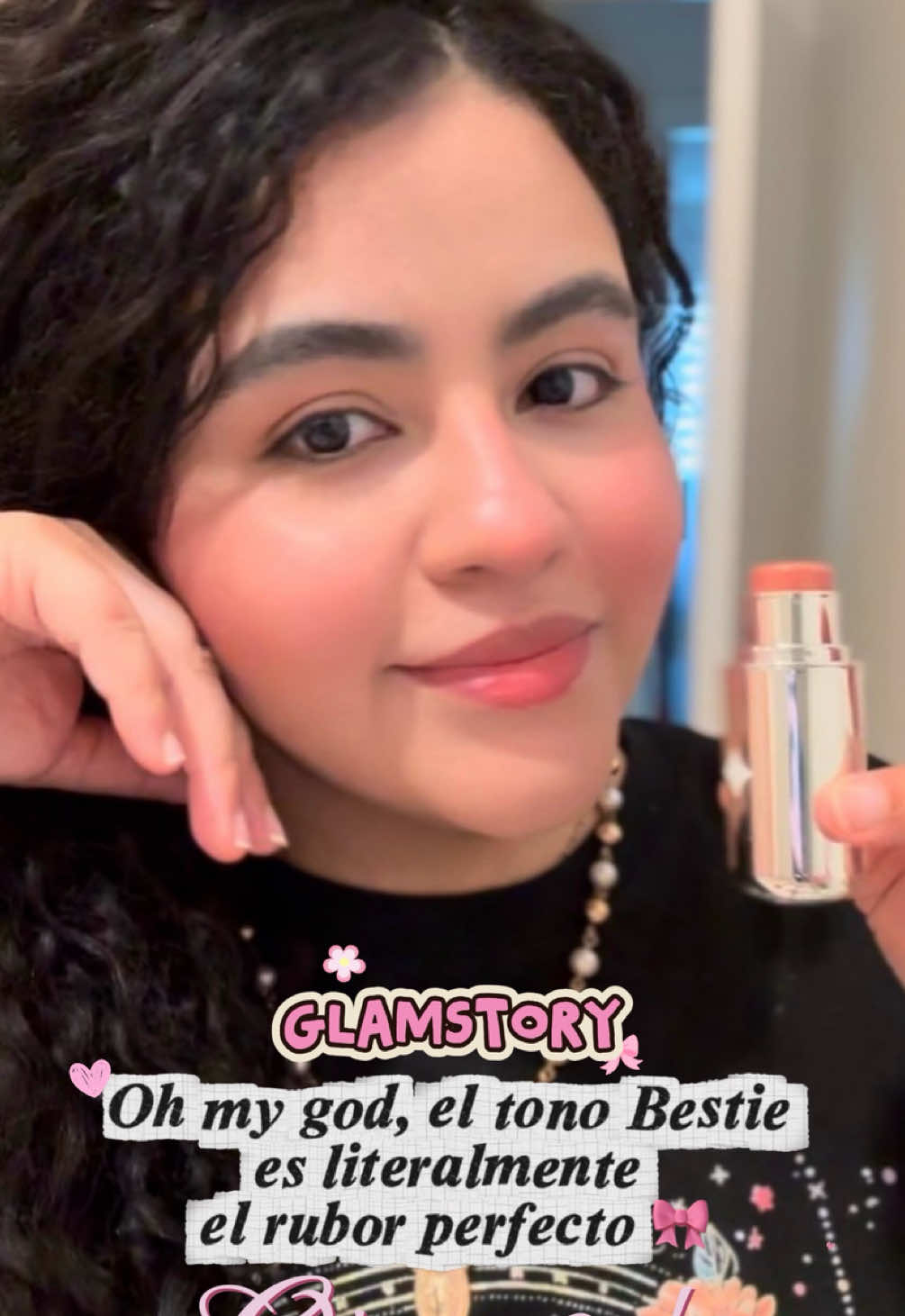 TikTok post by @ma.beauty.vibes for Glam Story. Caption reads: [...] effortless glow in seconds with the....