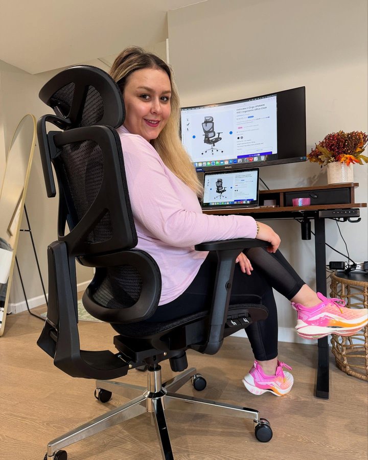 Instagram post by @qbrainusa for OdinLake. Caption reads: 🎉 OdinLake Ergo Chair Giveaway! 🎉 [...].