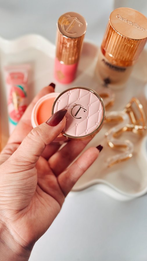 Instagram post by @alyonkashe for Charlotte Tilbury. Caption reads: When self-care feels luxurious ✨

I finally tried....