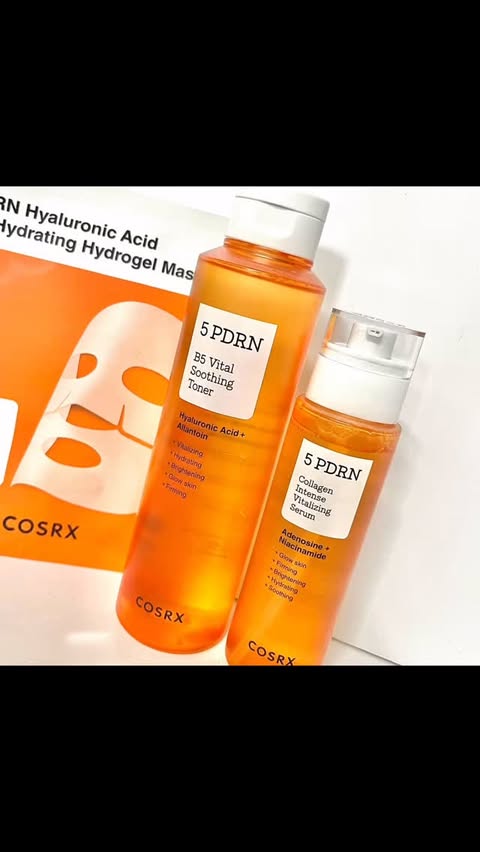 Instagram post by @prilgutierrez for COSRX. Caption reads: @cosrx 5 PDRN Skincare Line for that plump and....