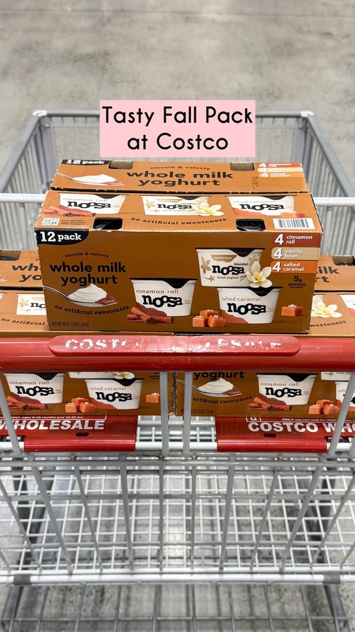 Instagram post by @costcoaisles for noosa yoghurt. Caption reads: [...] year to pick up the smooth, velvety....