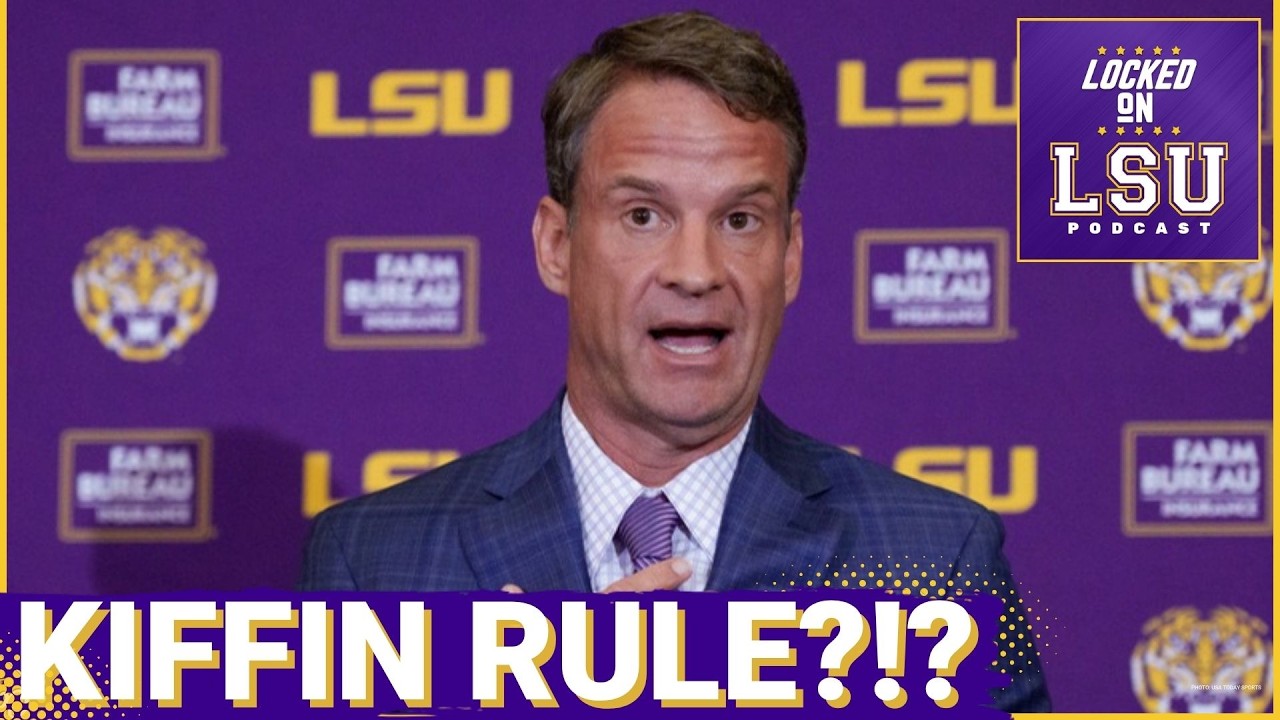 YouTube post by @LockedOnLSU for FanDuel. Caption reads: Why the New “Lane Kiffin Rule” Is Totally....