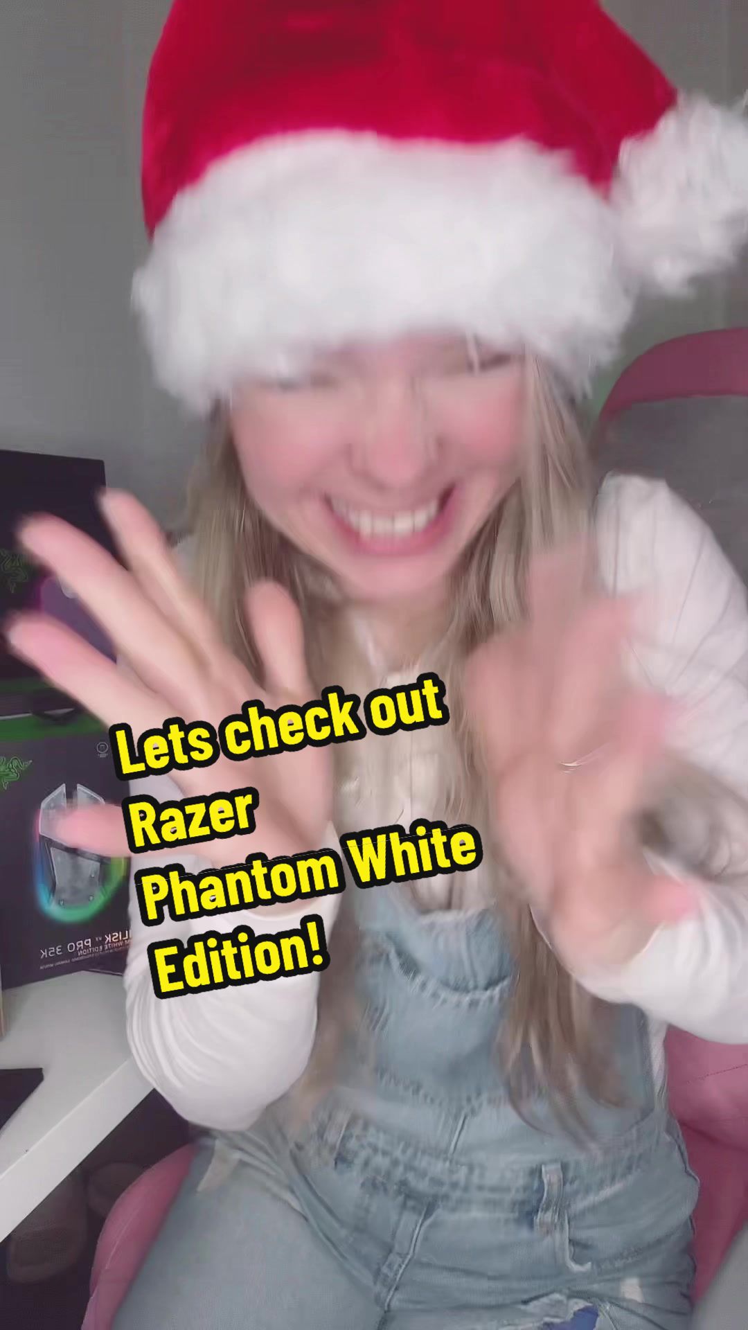 TikTok post by @smileydanii158 for Razer. Caption reads: Aaaaaah!!!                              Razer....