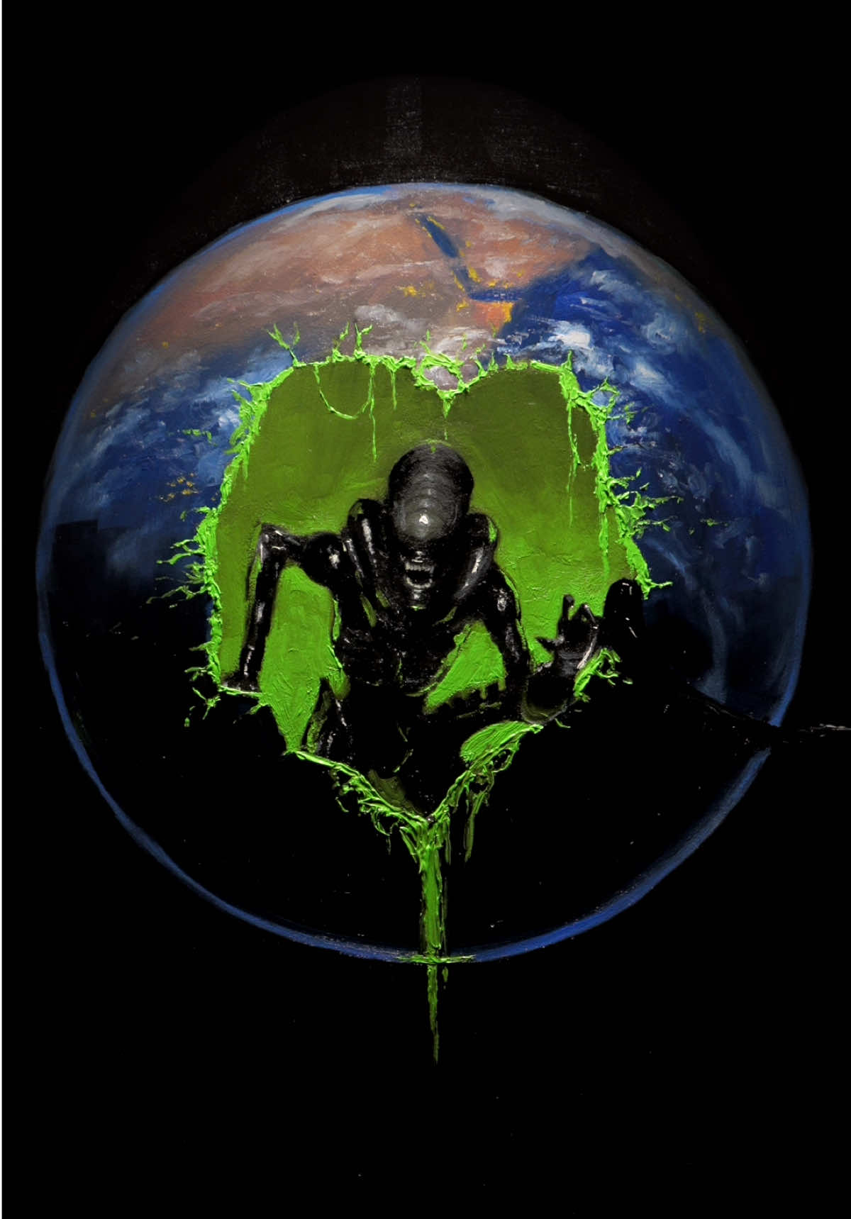 TikTok post by @andrewcadima for FX Networks. Caption reads: Bursting from the canvas, Alien has made it to....