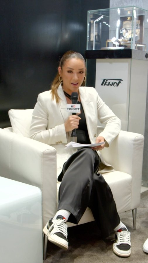 Instagram post by @cassidyhubbarth for Tissot USA. Caption reads: Check out my interview with @amen.thompson and....