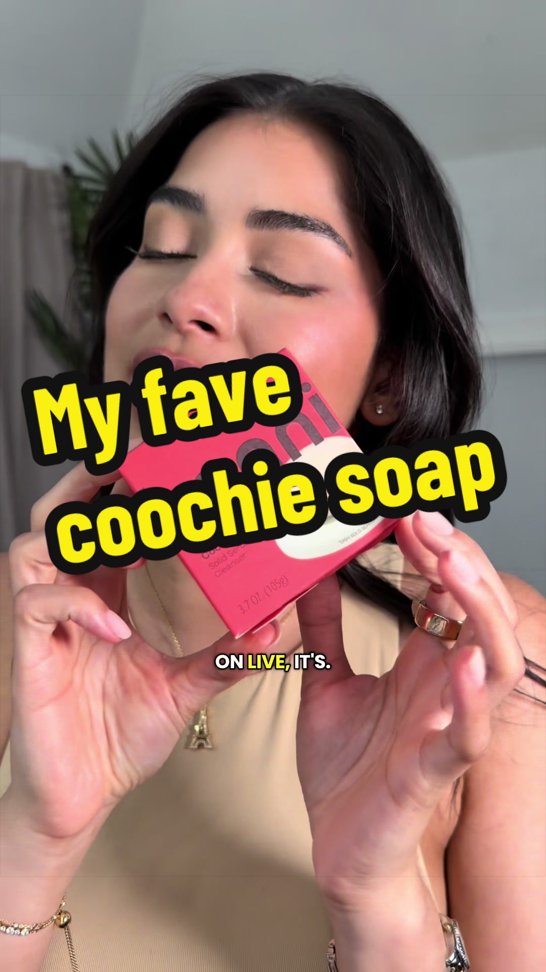 TikTok post by @jazmin_c3 for Hanni Bodycare. Caption reads: It’s about time I put you on to my fave cooch soap....