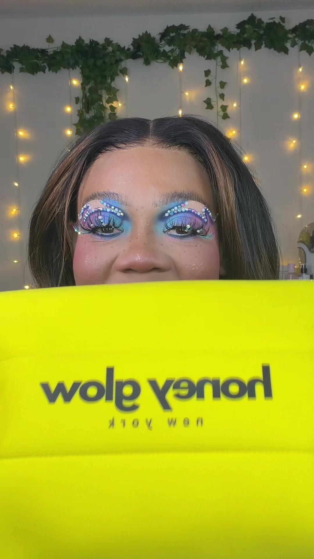 TikTok post by @glambeatzbyzee for Honey Glow. Caption reads: My First Brand Deal is…. @Honey Glow 💛💛💛 Hard....