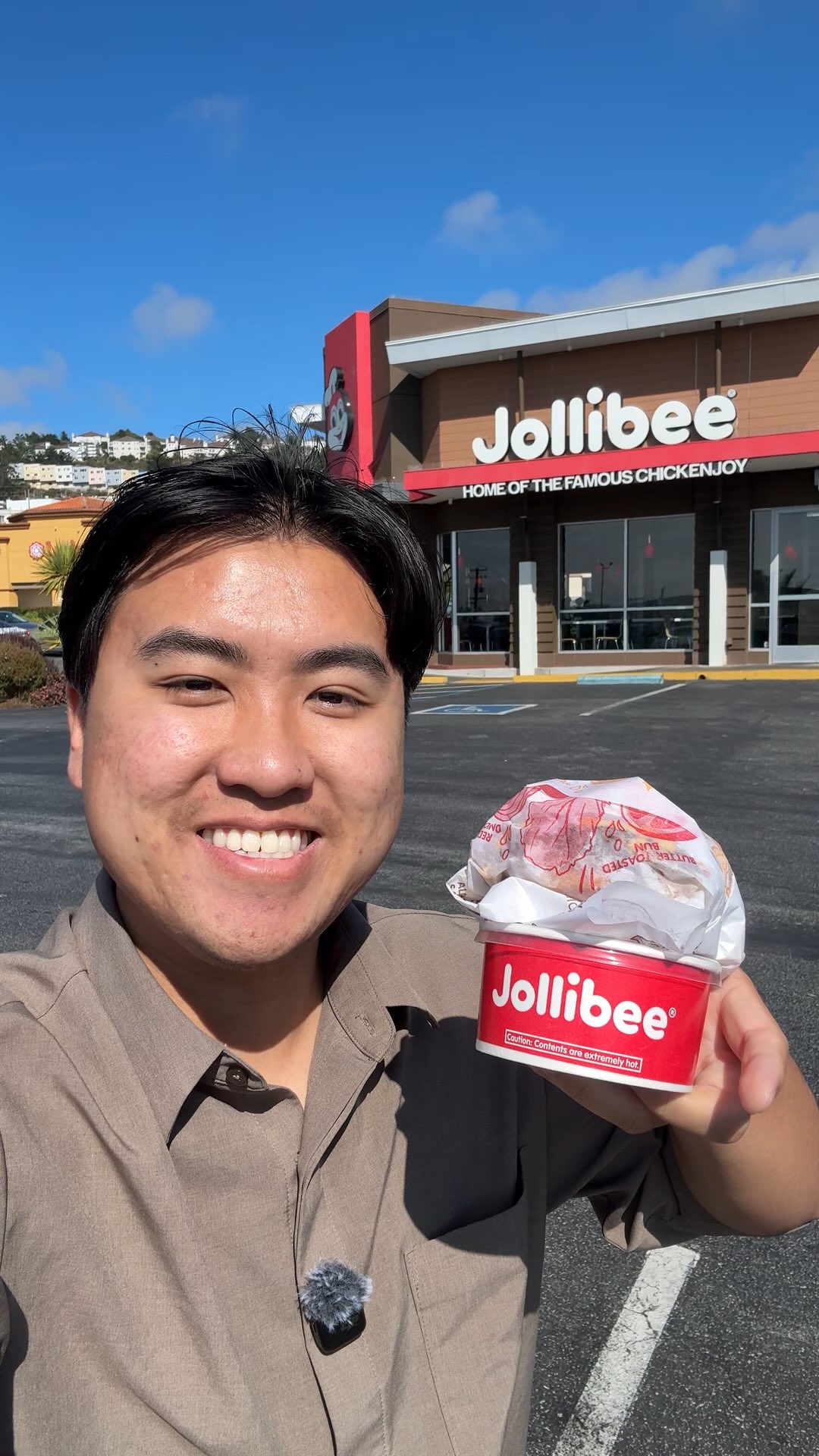 Instagram post by @andersonnguyen1 for Jollibee. Caption reads: Jollibee has Mobile App Deals now?!....