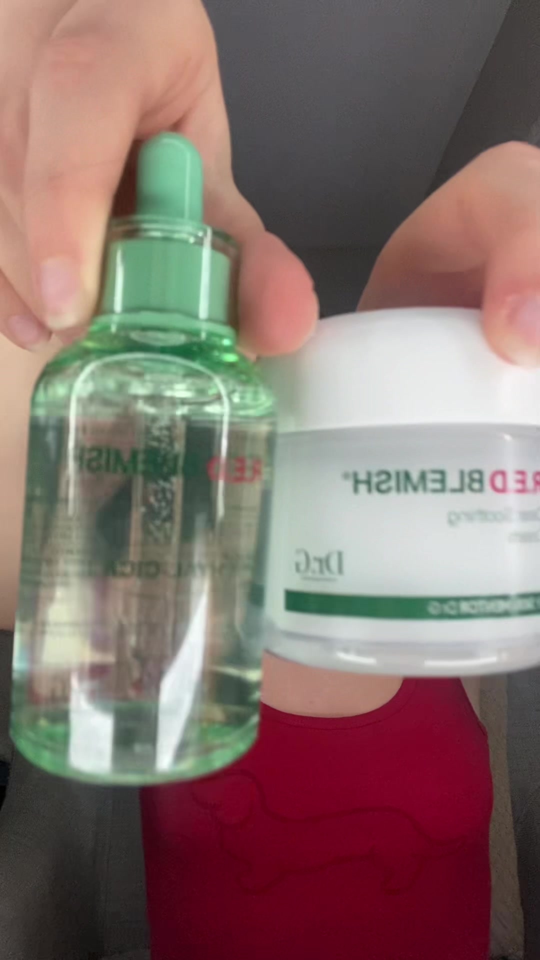 TikTok post by @miacurlss for Dr.G. Caption reads: SO GOOD! @Dr. G #PR #drg #redblemishcream....