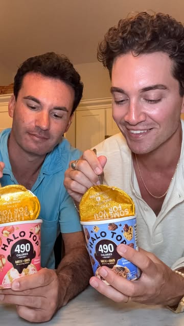Instagram post by @ericgoldie for Halo Top Creamery. Caption reads: [...] don’t have to wait for it. Right....