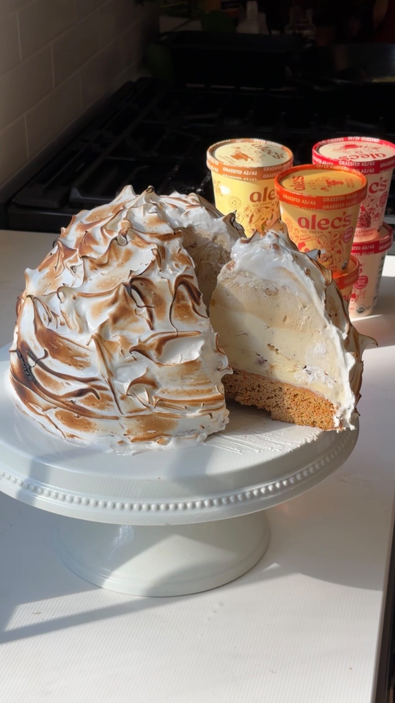 Instagram post by @thetessasmith for Alec's Ice Cream. Caption reads: be the coolest person at Thanksgiving this year....