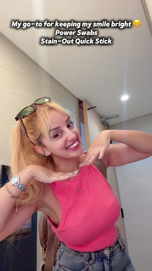 Instagram post by @thedintheusa for Power Swabs. Caption reads: [...] is this little lifesaver 😅☕ @powerswabs....