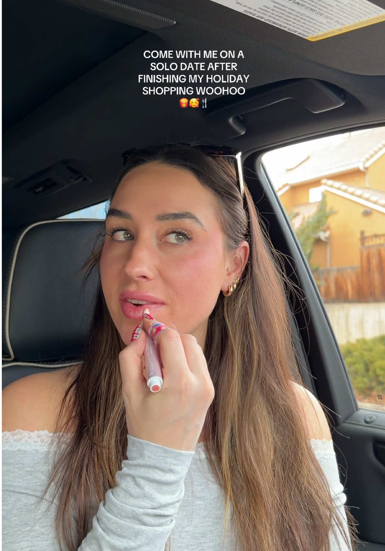 TikTok post by @omgitschloeb for Shake Shack. Caption reads: mommy neeeeeded some cheese fries in her life, and....