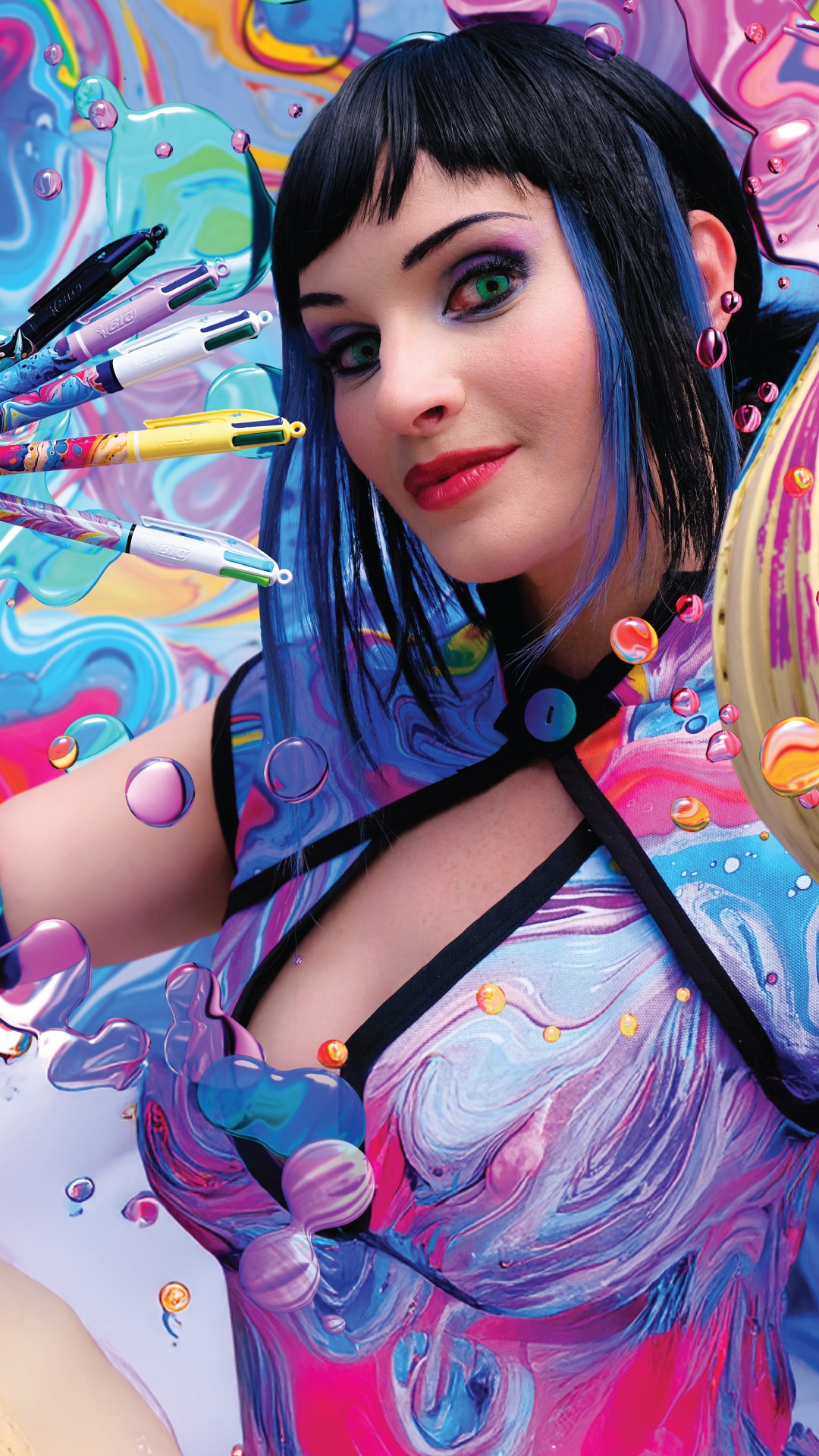 Instagram post by @alysontabbitha for BIC. Caption reads: [...] side with a look inspired by the new BIC....