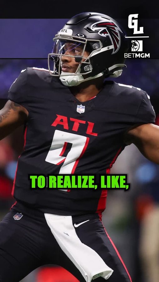 Instagram post by @greenlightpod for BetMGM. Caption reads: Is Penix “the guy” for the Falcons?.