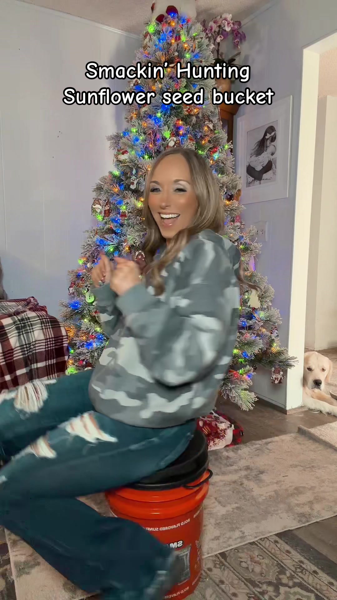 TikTok post by @stephanie_c711 for Smackin' Sunflower Seeds. Caption reads: [...] Sunflower Seeds #smackin....