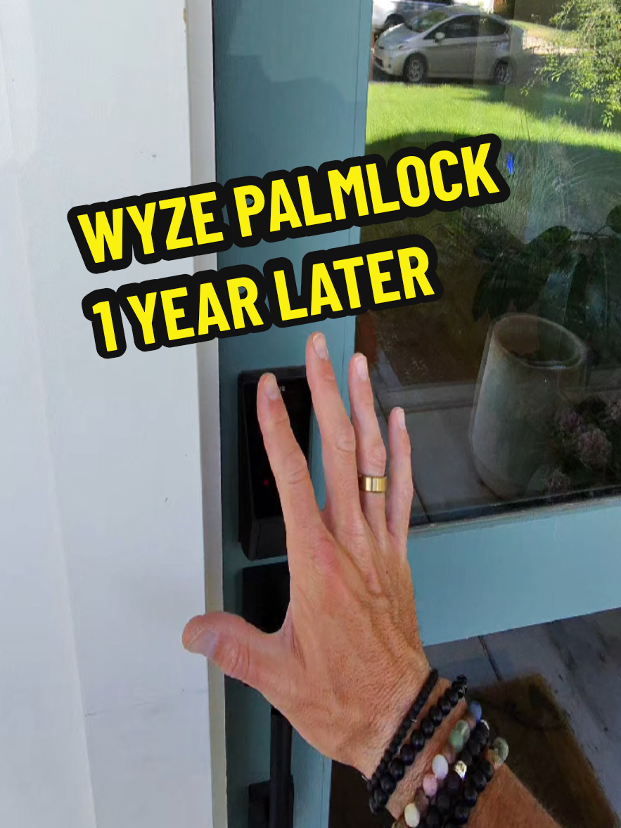 TikTok post by an influencer for Wyze. Caption reads: WYZE Palmlock is still my favorite [...].