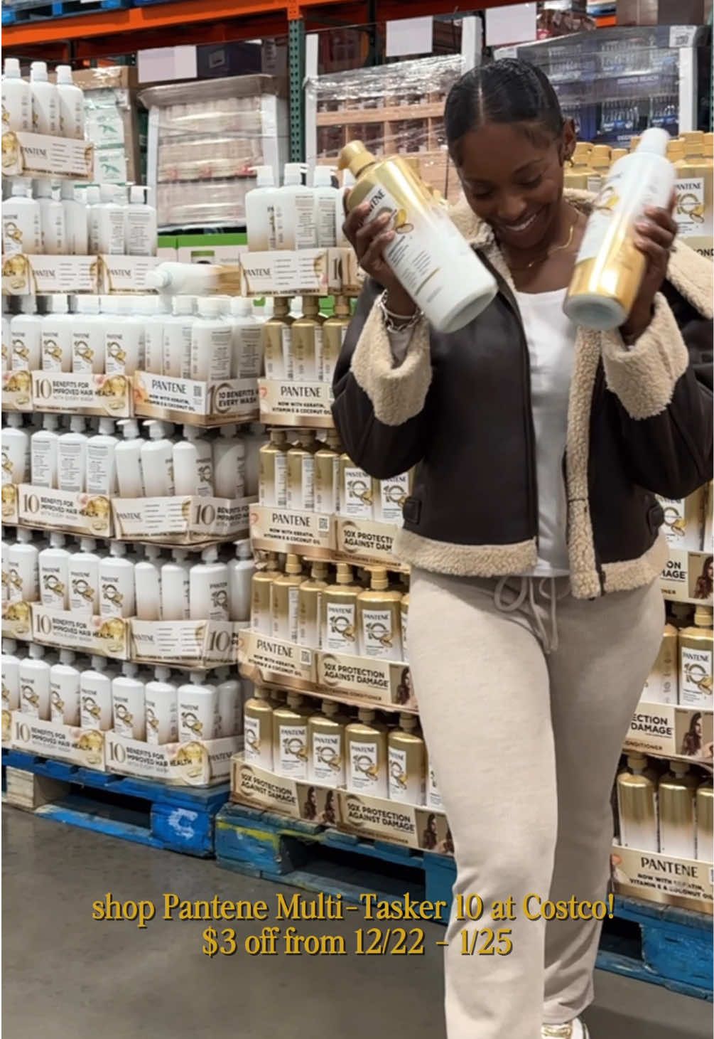 TikTok post by @rhyantru for Pantene. Caption reads: [...] on moisturized, protected curls? say less!....