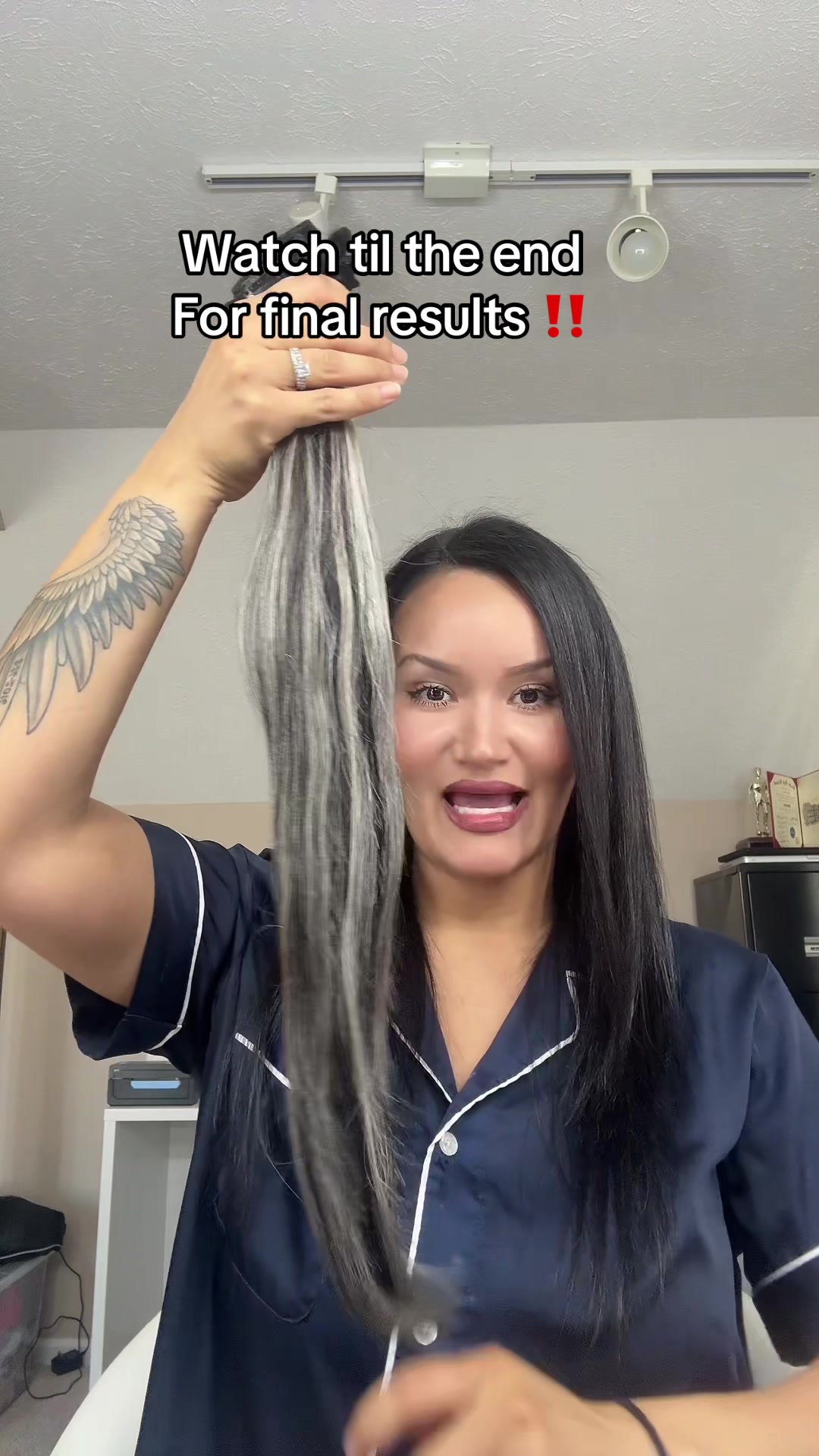 TikTok post by @daniasalazar2013 for Moresoo Hair. Caption reads: Obsessed! 10/10! #moresoohair #tiktokmademebuyit....